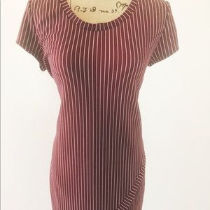 Crimson. Reddish dress